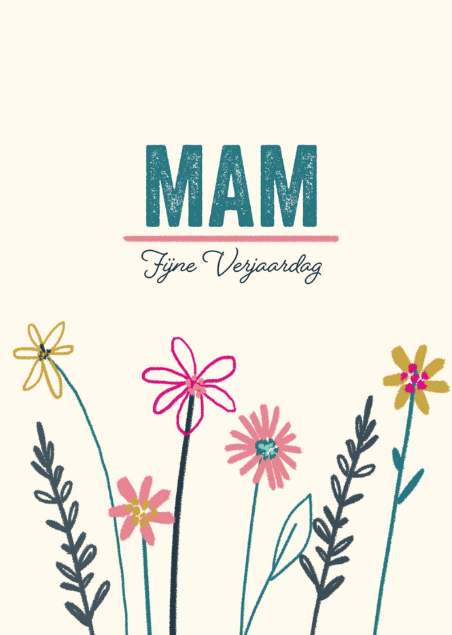 Verjaardagskaart mam fijne verjaardag Greetz