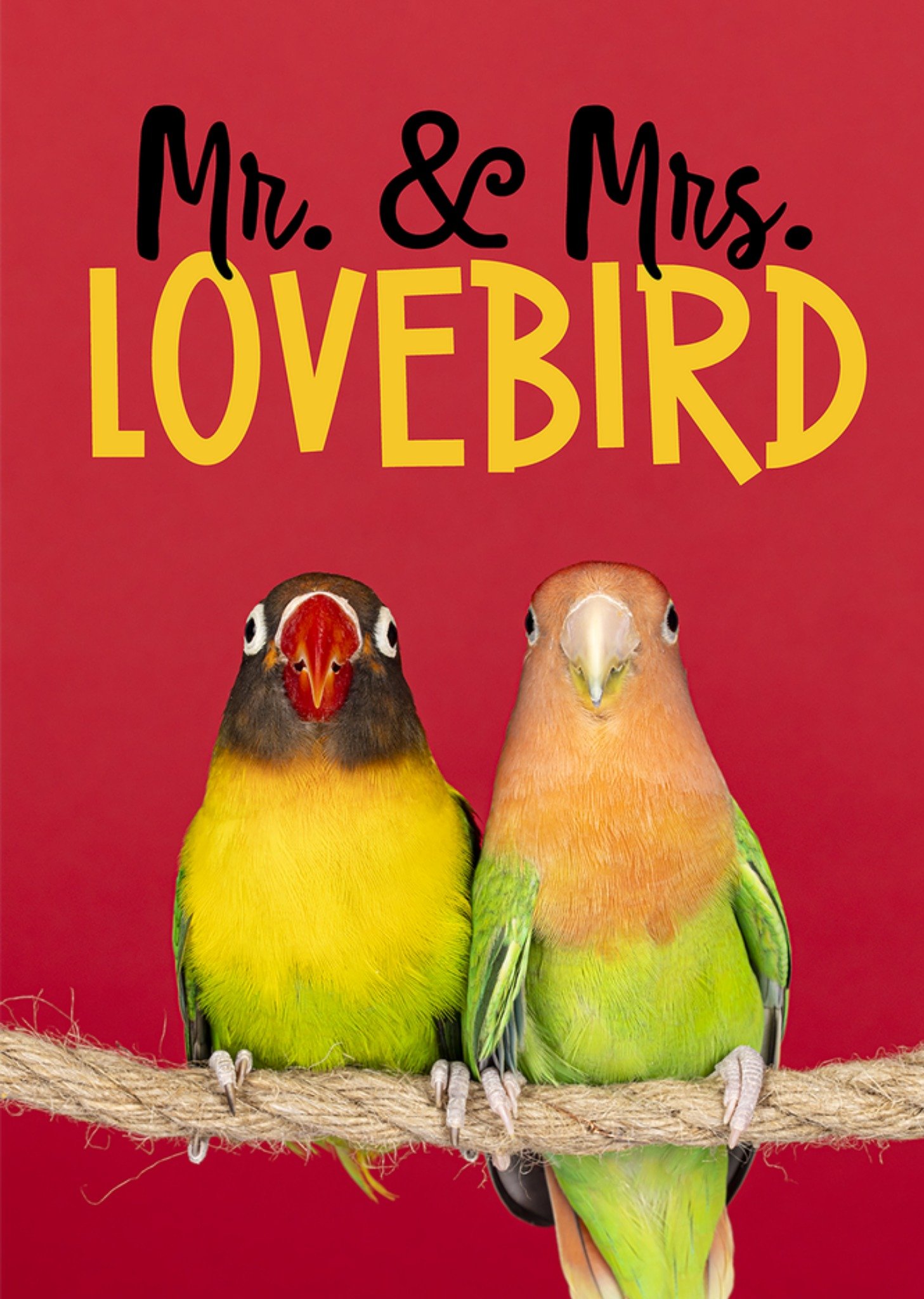 Huwelijkskaart Mr mrs lovebird Kaart Catchy Images