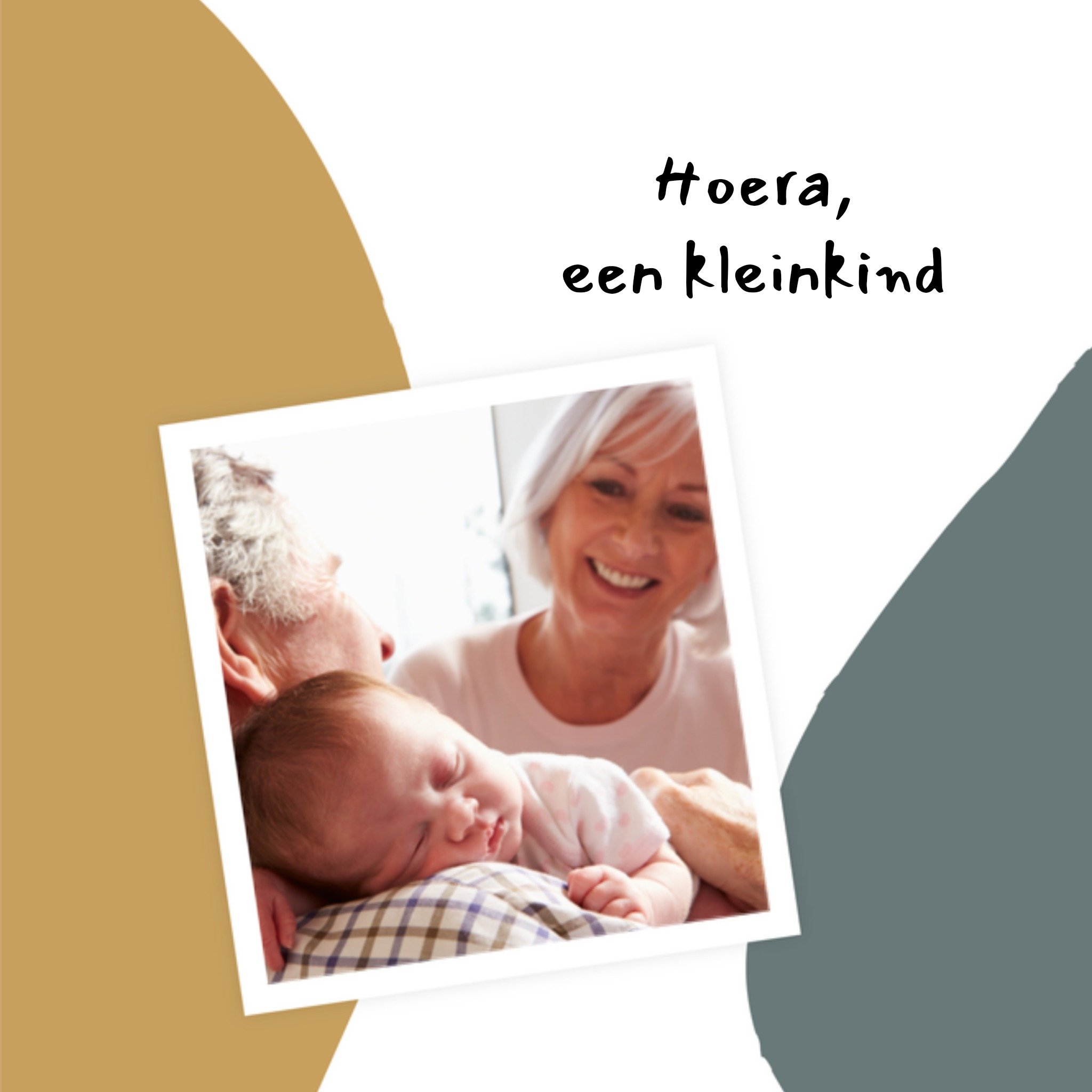 Greetz Geboortekaart Een kleinkind Vierkant