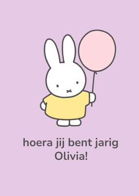 Nijntje Met Ballon Verjaardag Kaart