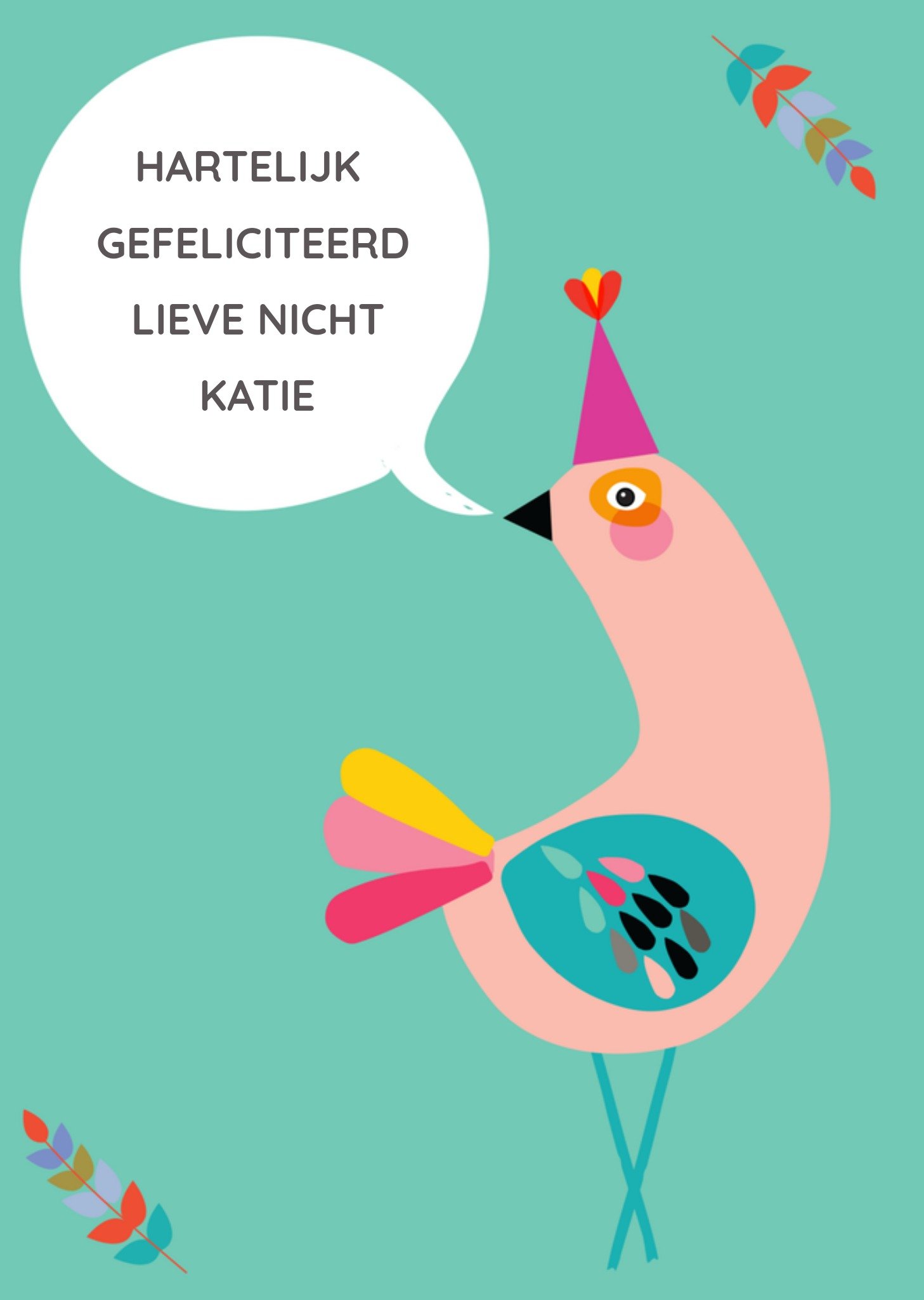 Verjaardagskaart Lieve nicht Kaart Greetz