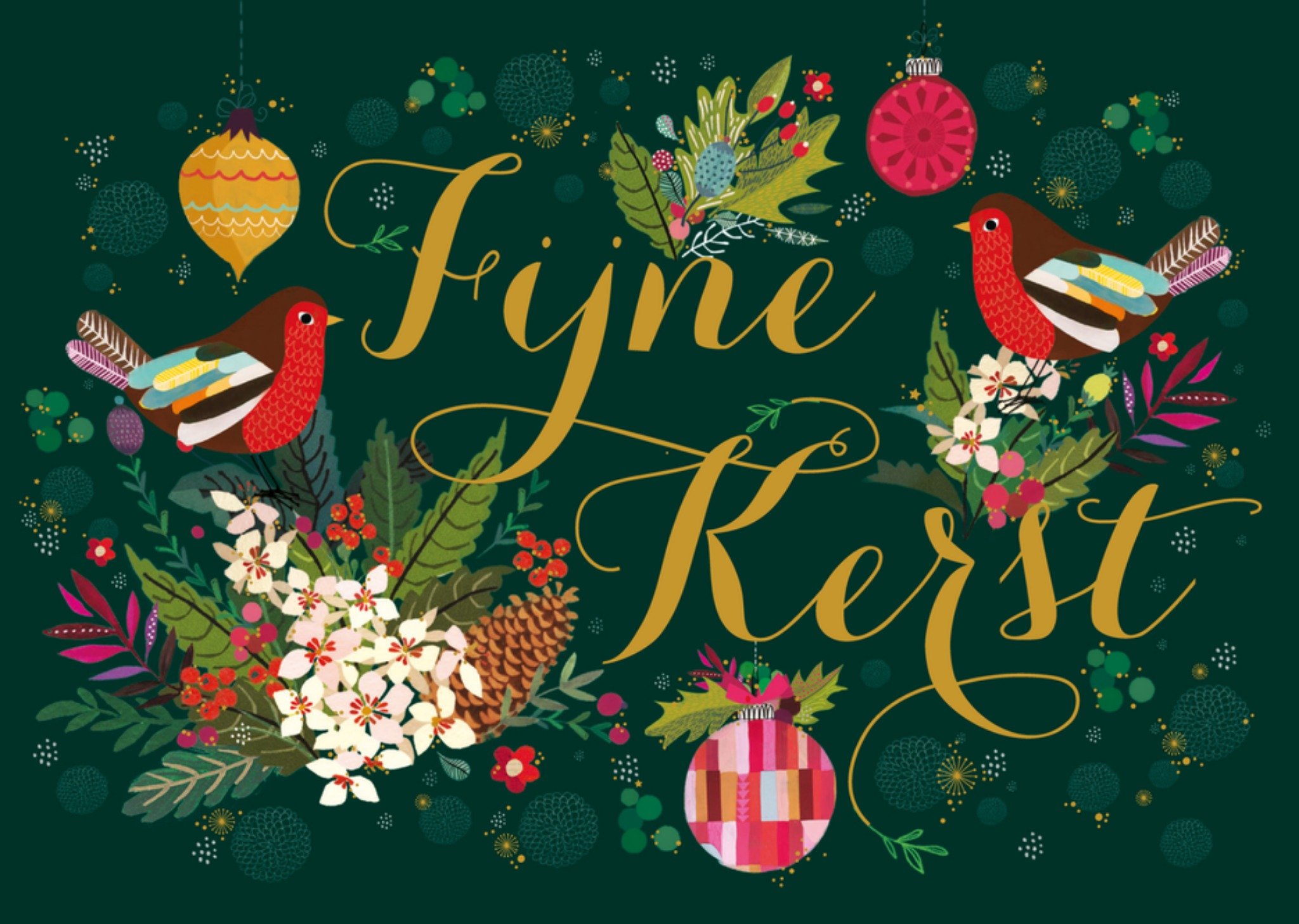 Kerstkaart illustratie Paperclip