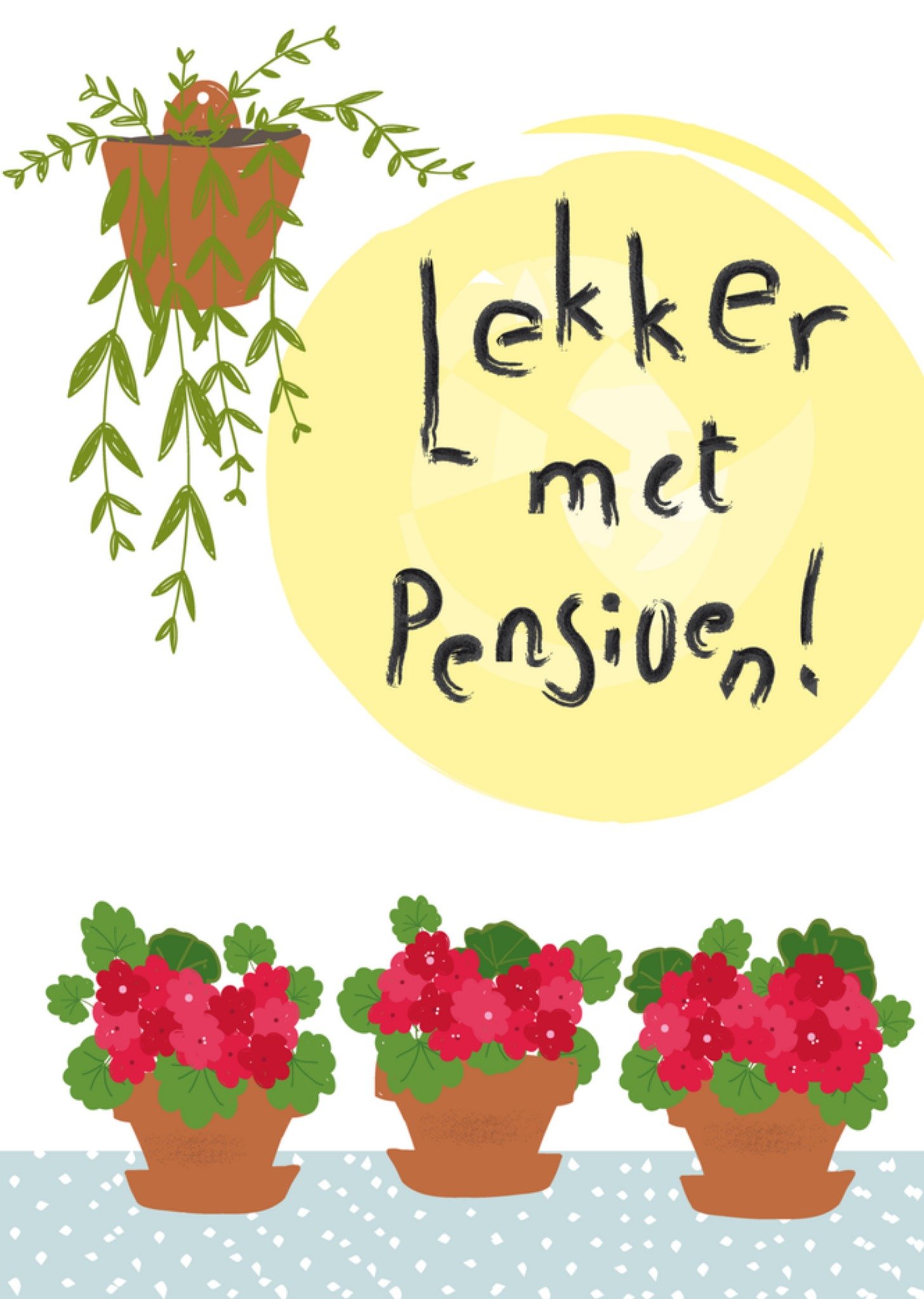 Tsjip Pensioen kaart bloemen Standard Card