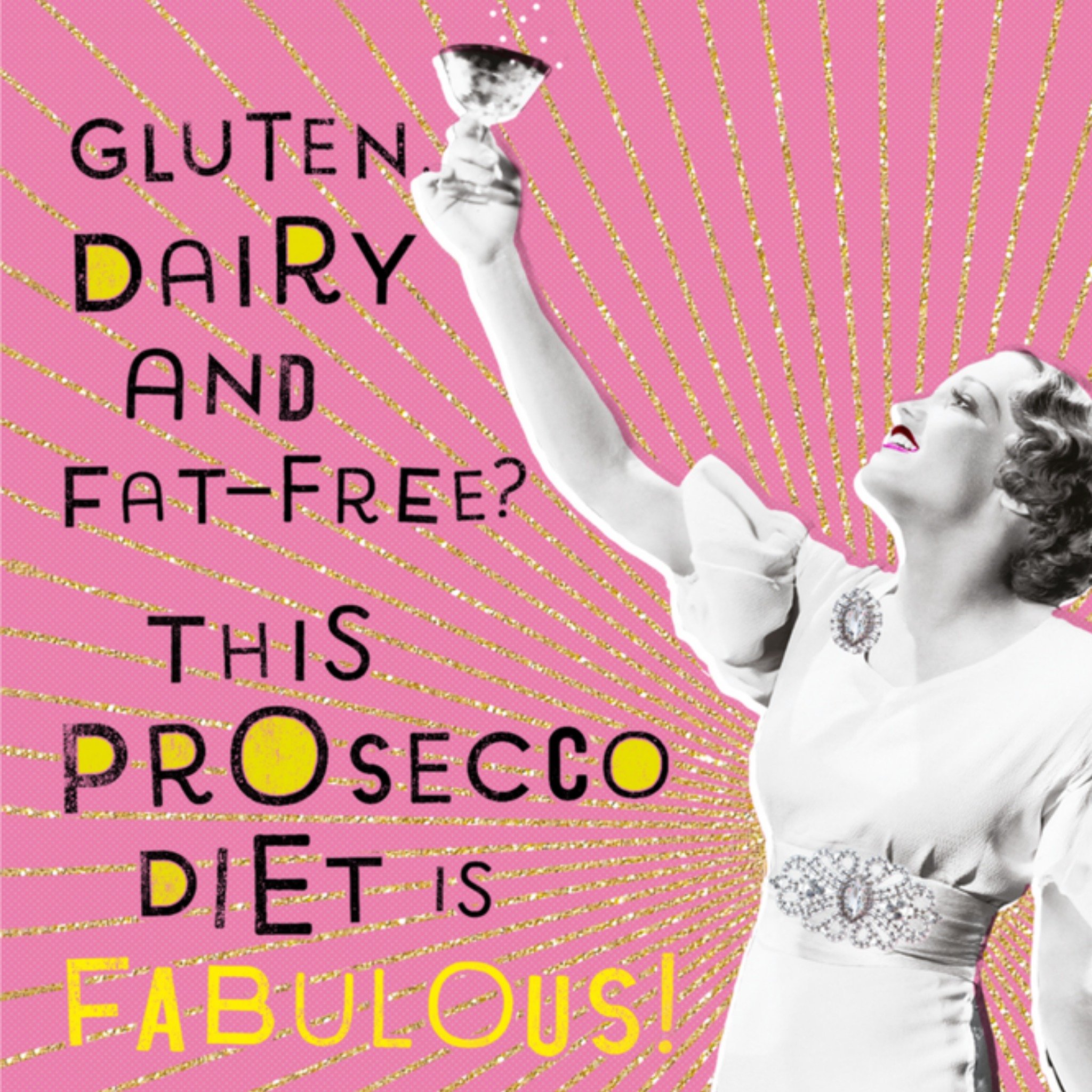 Verjaardagskaart prosecco Vierkante Kaart Pigment