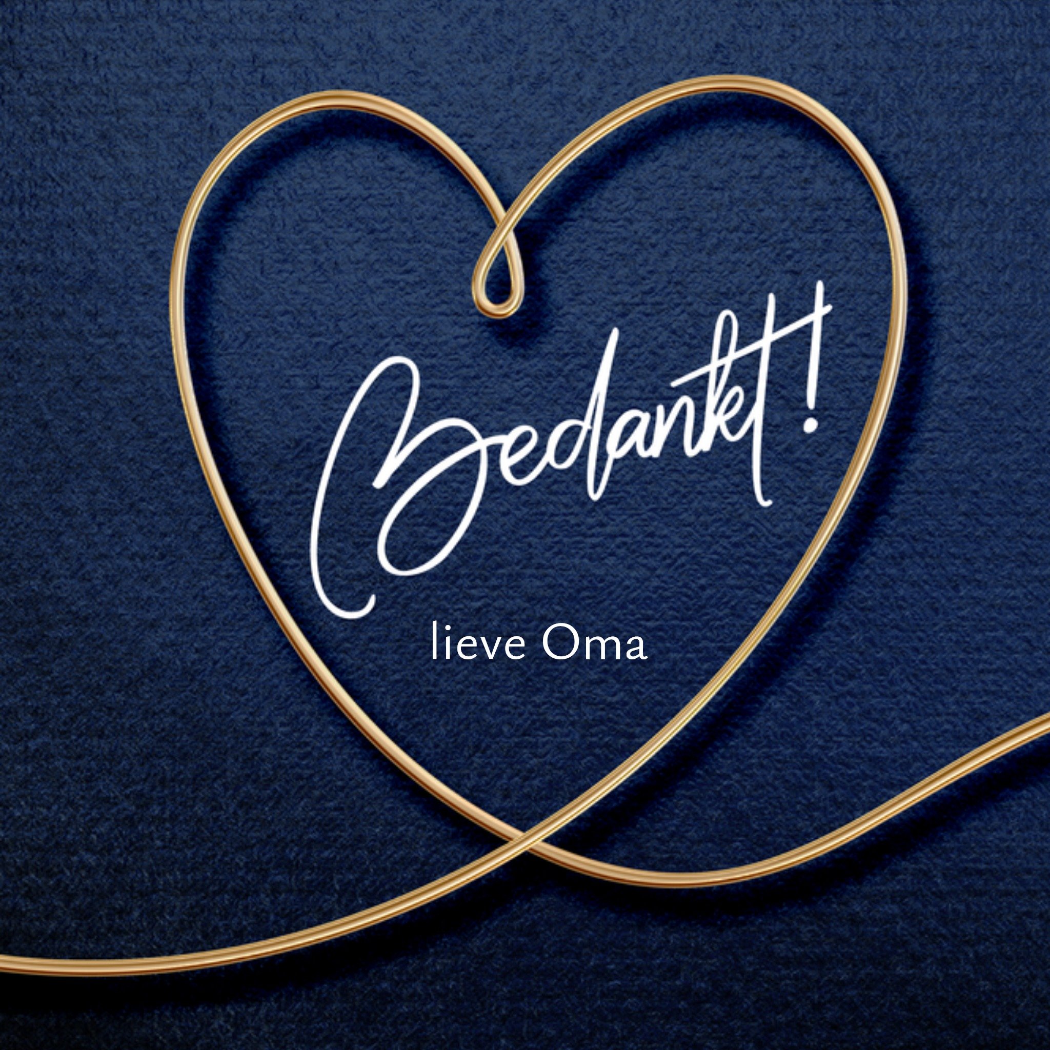 Bedanktkaart Lieve Oma Vierkante Kaart Luckz