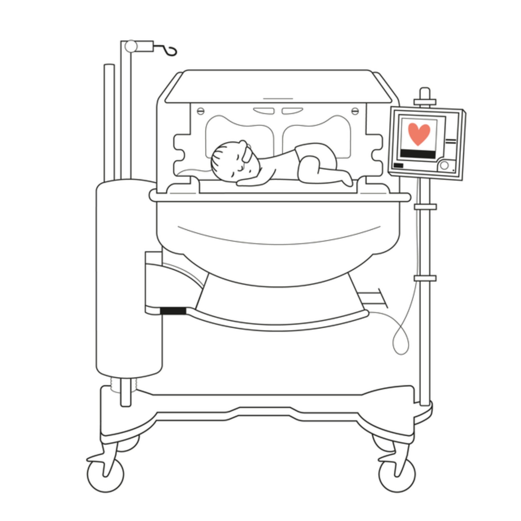 Kleine Twinkeltjes Geboortekaart Prematuur Illustratie Vierkant