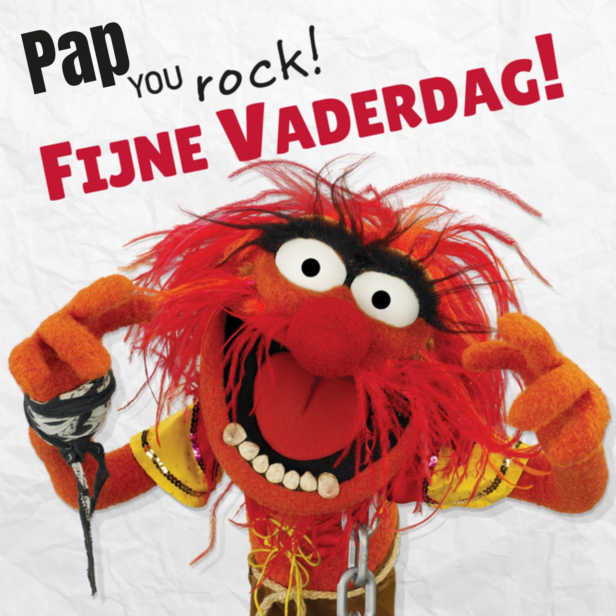 Muppets Vaderdagkaart You rock Vierkante Kaart Disney