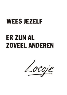 Loesje | Vriendschapskaart | wees jezelf