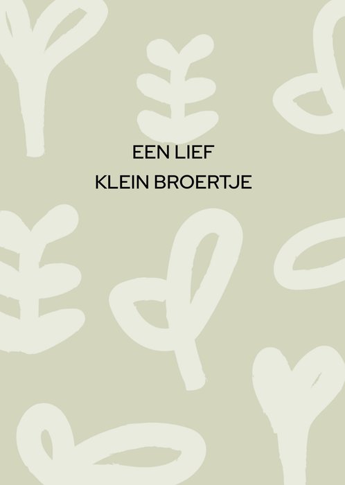 Greetz | Geboorte kaart | Een lief klein broertje