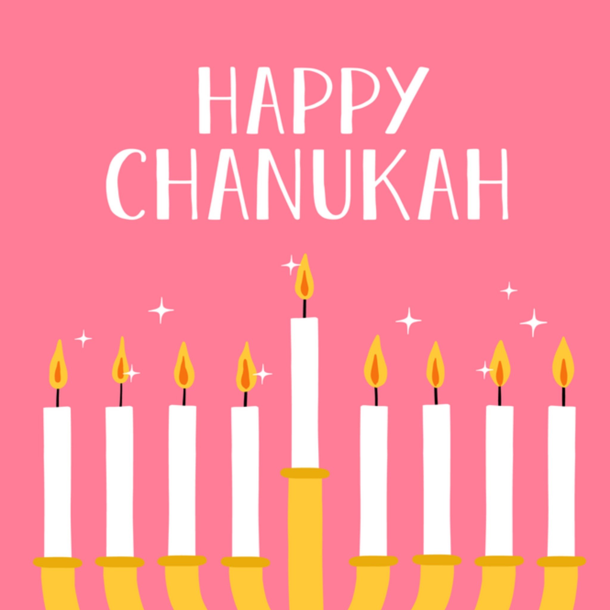 Greetz Chanoeka kaart illustratie Vierkant