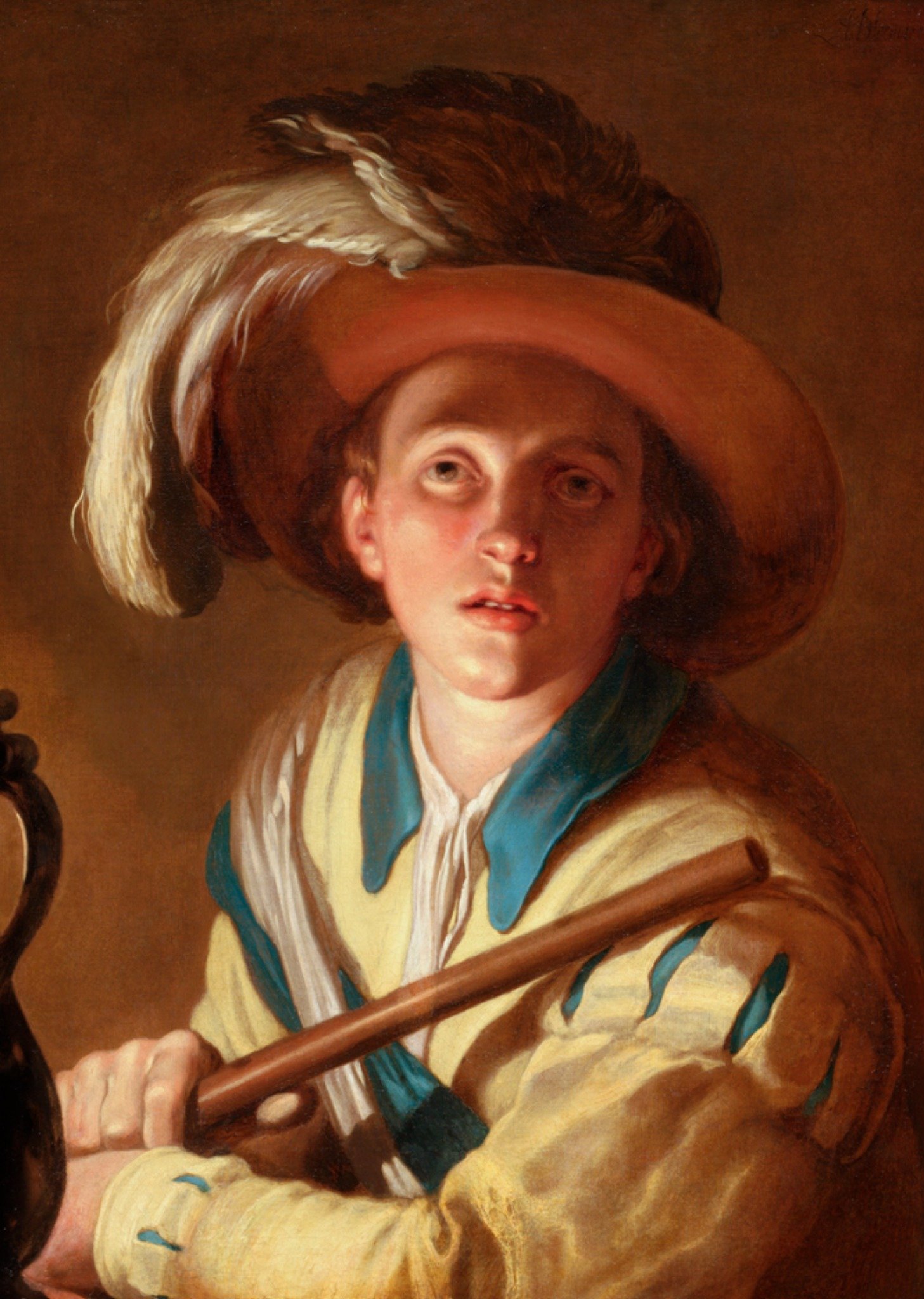 Abraham Bloemaert. De fluitspeler Kaart Klaas de Jong