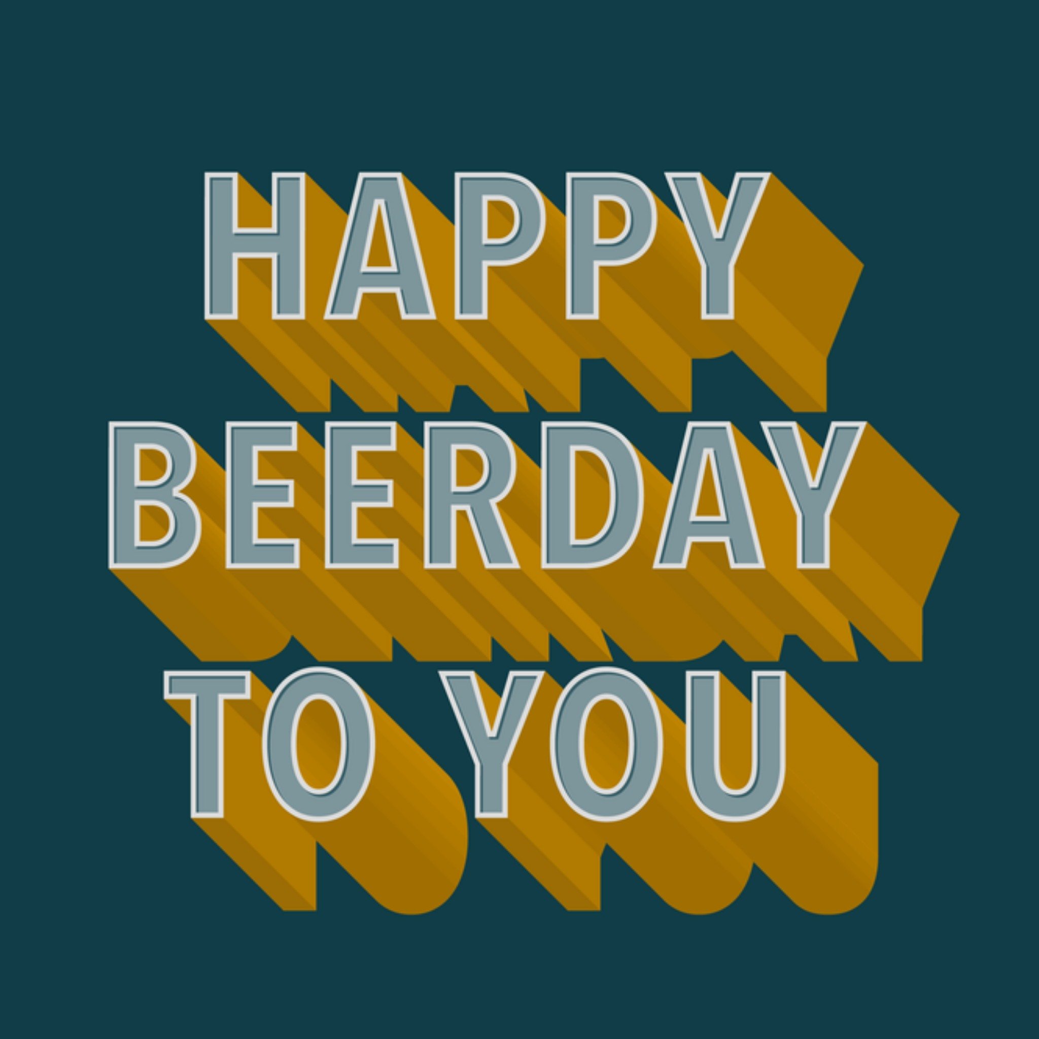 Greetz Verjaardagskaart Happy Beerday to you Vierkant
