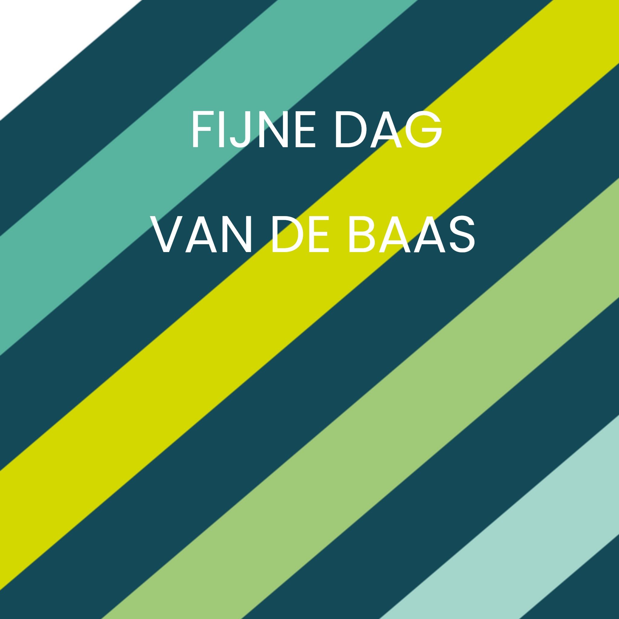 Dag van de baas kaart Strepen Vierkante Kaart Paperclip