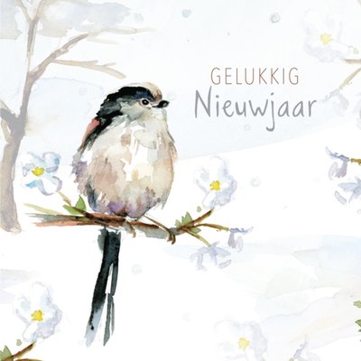 Michelle Dujardin | Nieuwjaarskaart | Vogel | Gelukkig nieuwjaar