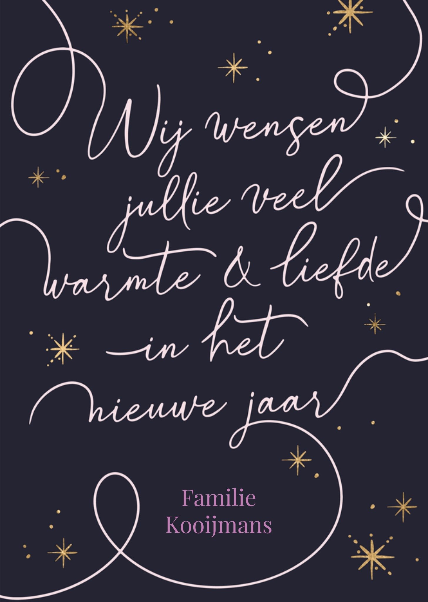 Greetz Nieuwjaarskaart Familie Met naam Standard Card