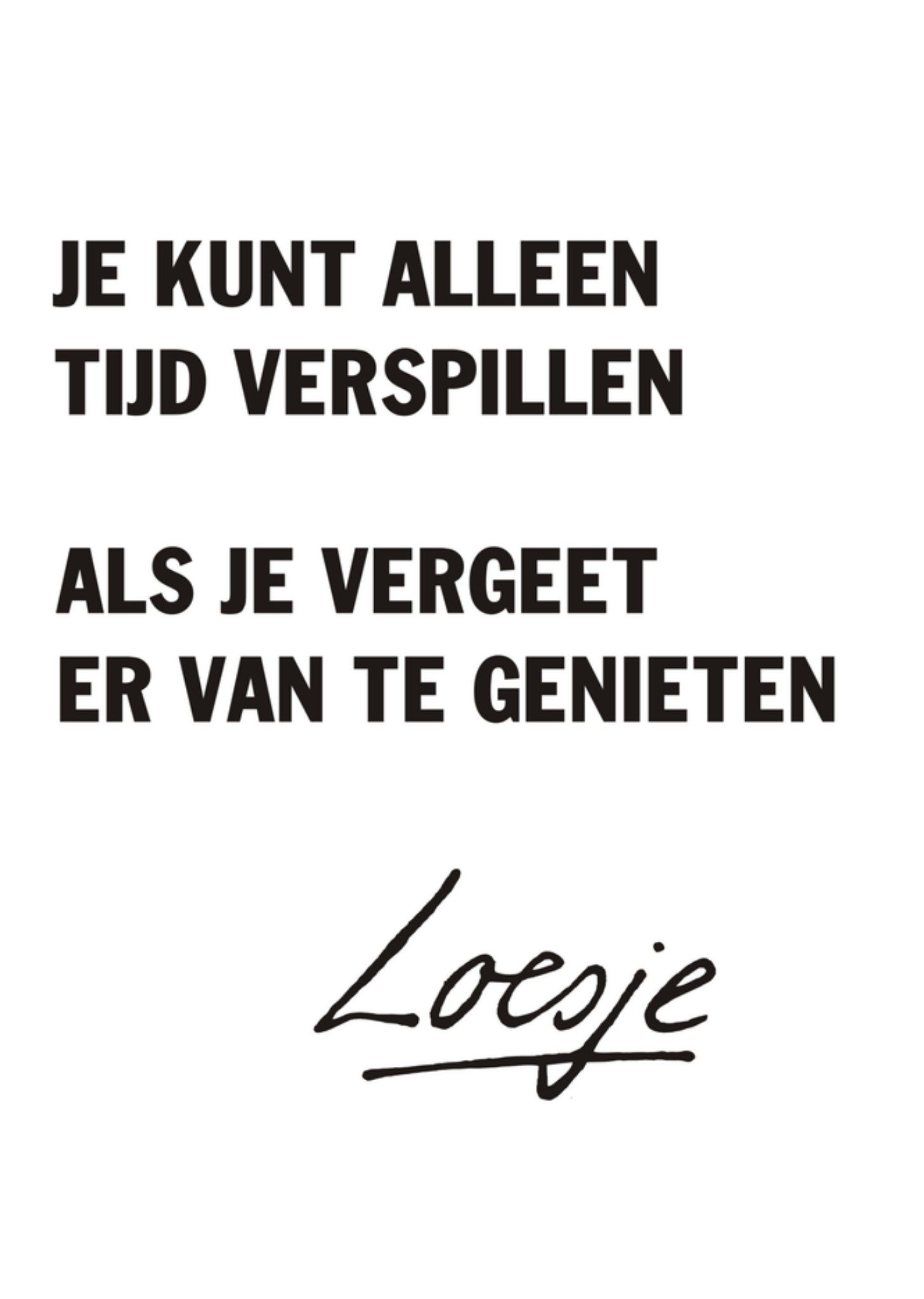 Kaarten met quotes Wit Zwart Tekst Kaart Loesje