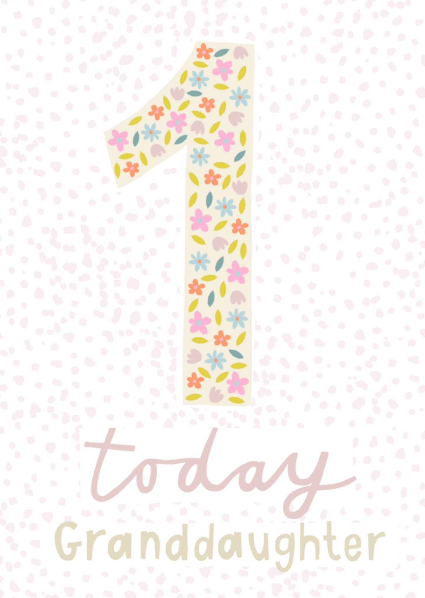 Greetz Verjaardagskaart 1 today granddaughter Standard Card