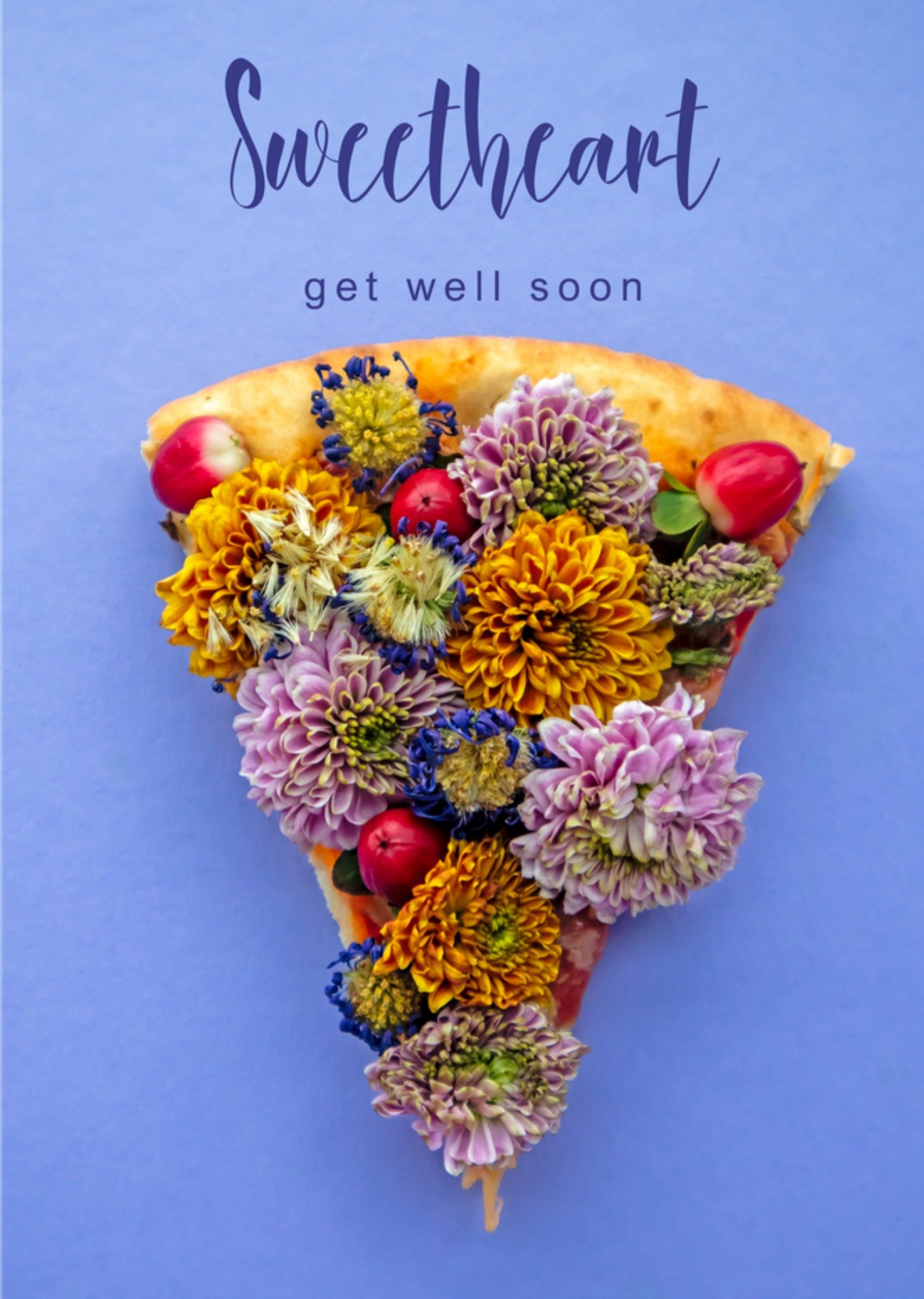 Beterschapkaart Bloemen pizza Kaart Photoflash