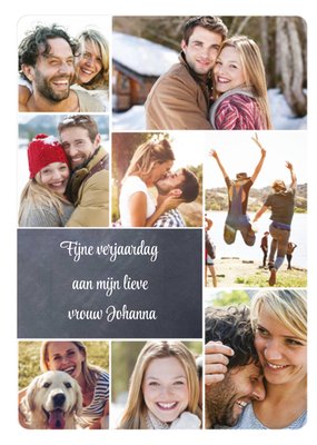Collage Foto Upload Voor Vrouw Verjaardag Kaart