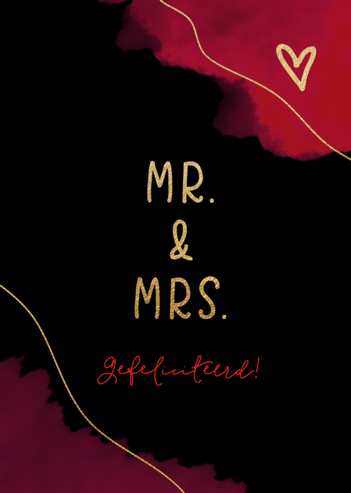 Luckz Huwelijkskaart Mr. Mrs. Standard Card