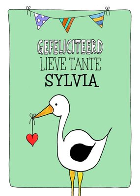 Sandysign | Geboortekaart | Lieve Tante