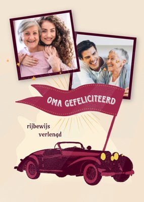 Greetz | Geslaagd kaart | oma | auto | foto