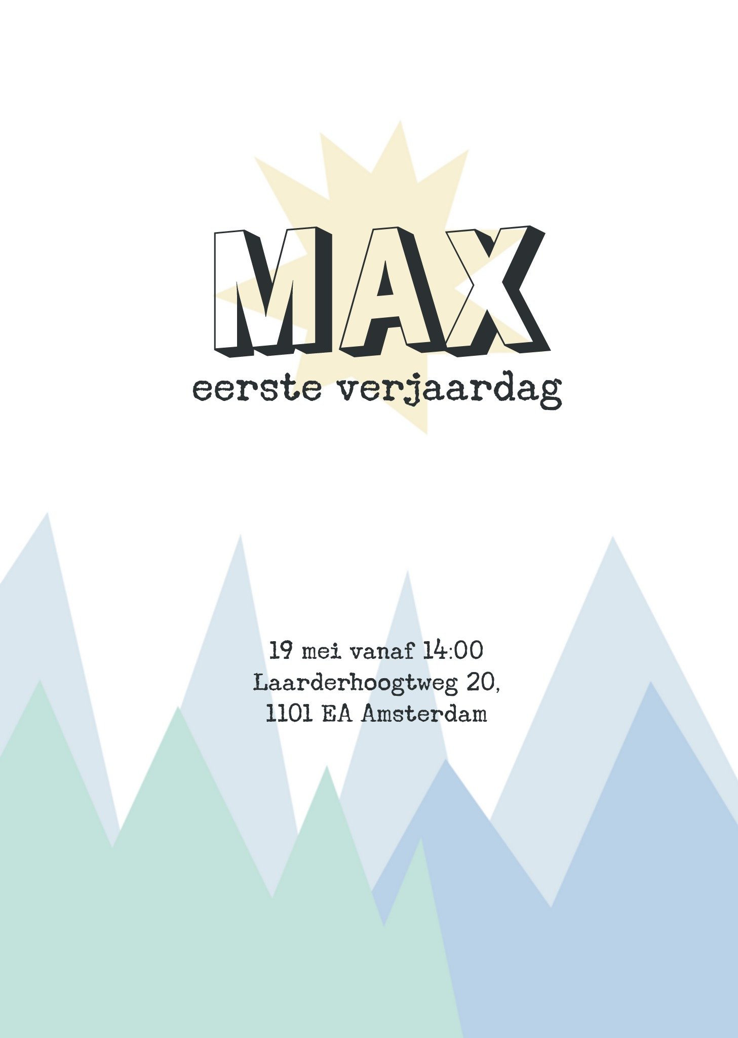 Greetz Kinderfeestje Bergen Standard Card