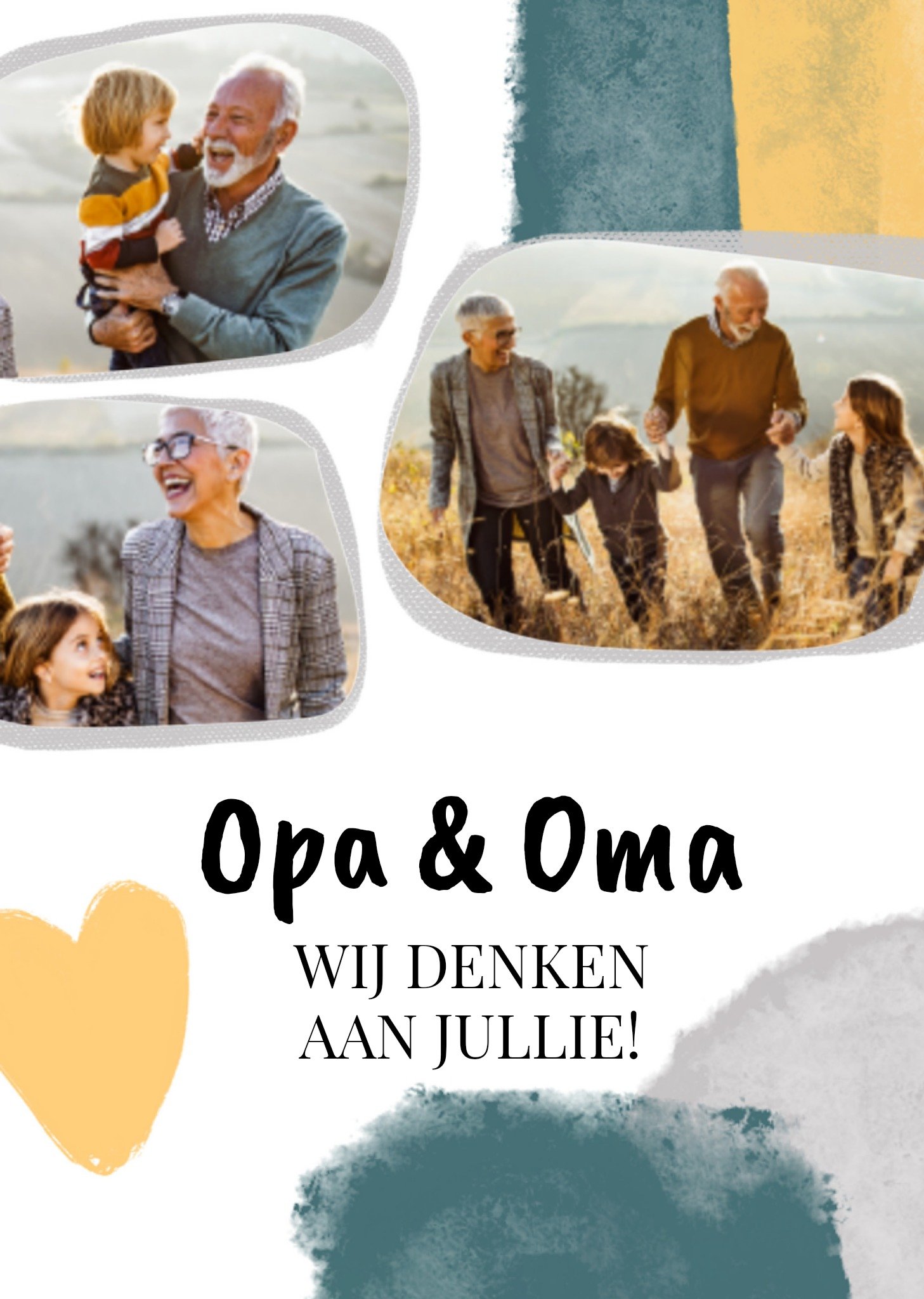 Denk aan kaart Opa en oma Foto Greetz