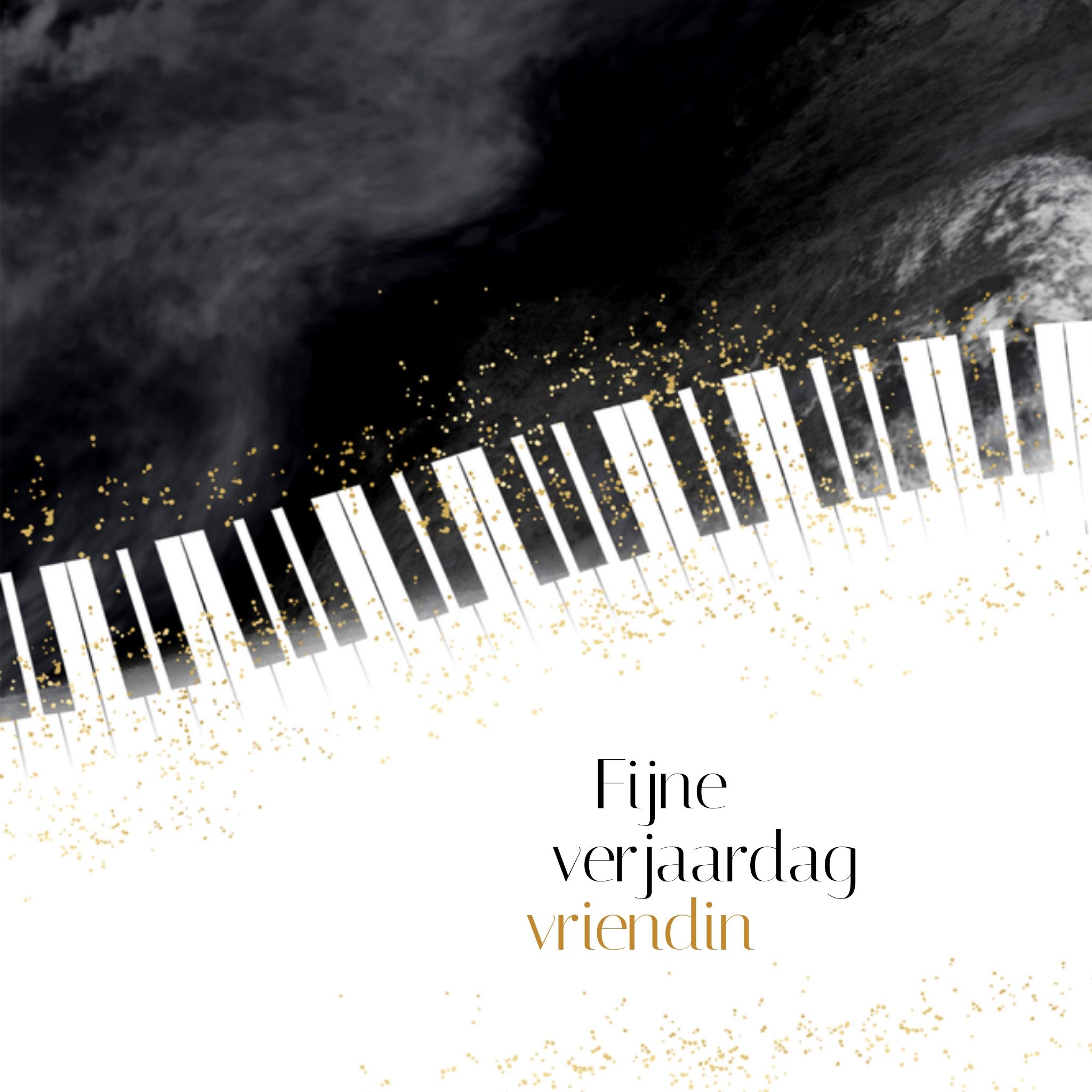 Greetz Verjaardagskaart Piano Vierkant