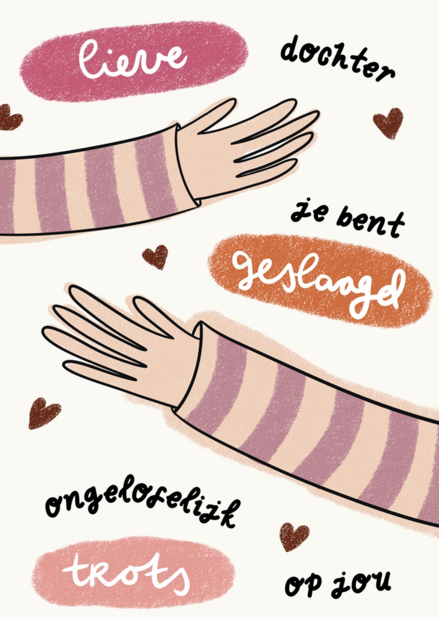 Geslaagdkaart Dochter Ongelofelijk trots op jou Kaart Greetz