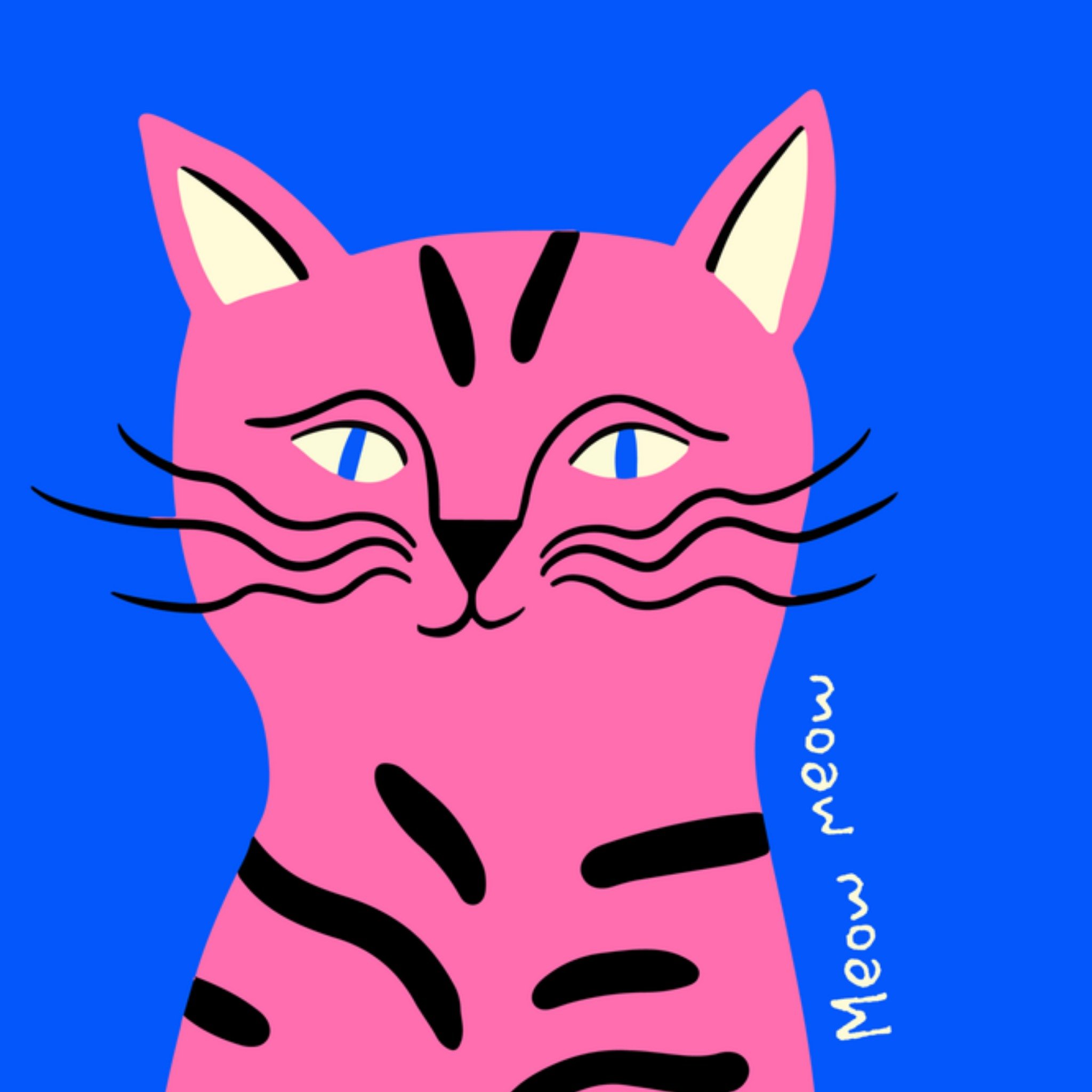 Greetz Zomaar kaart kat Vierkant