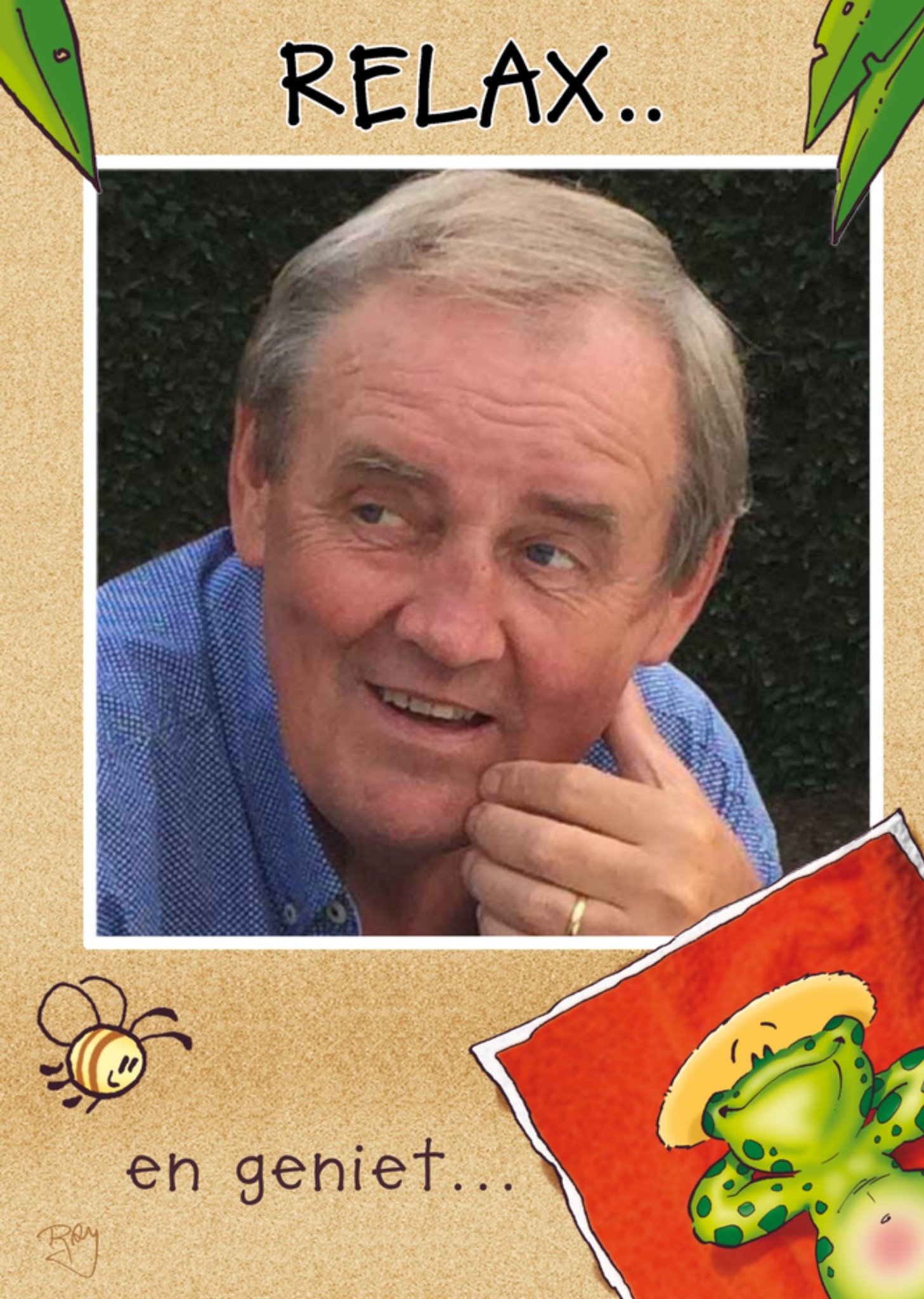 Pensioen kaart fotokaart kikker Kaart Doodles