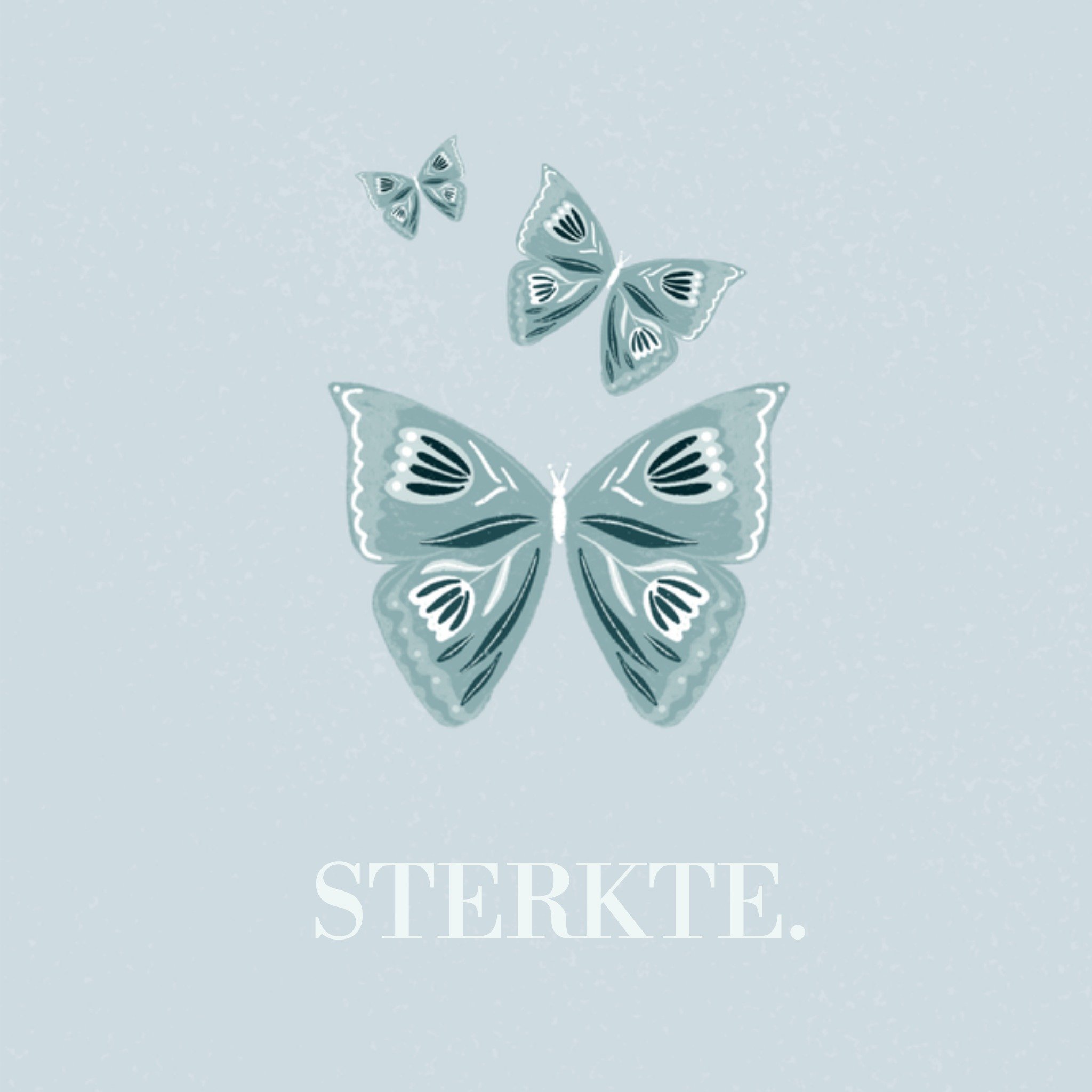 Greetz Condoleancekaart Sterkte Vierkant