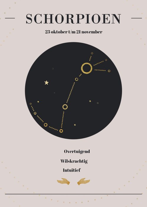 Greetz | Sterrenbeeld kaart | Schorpioen