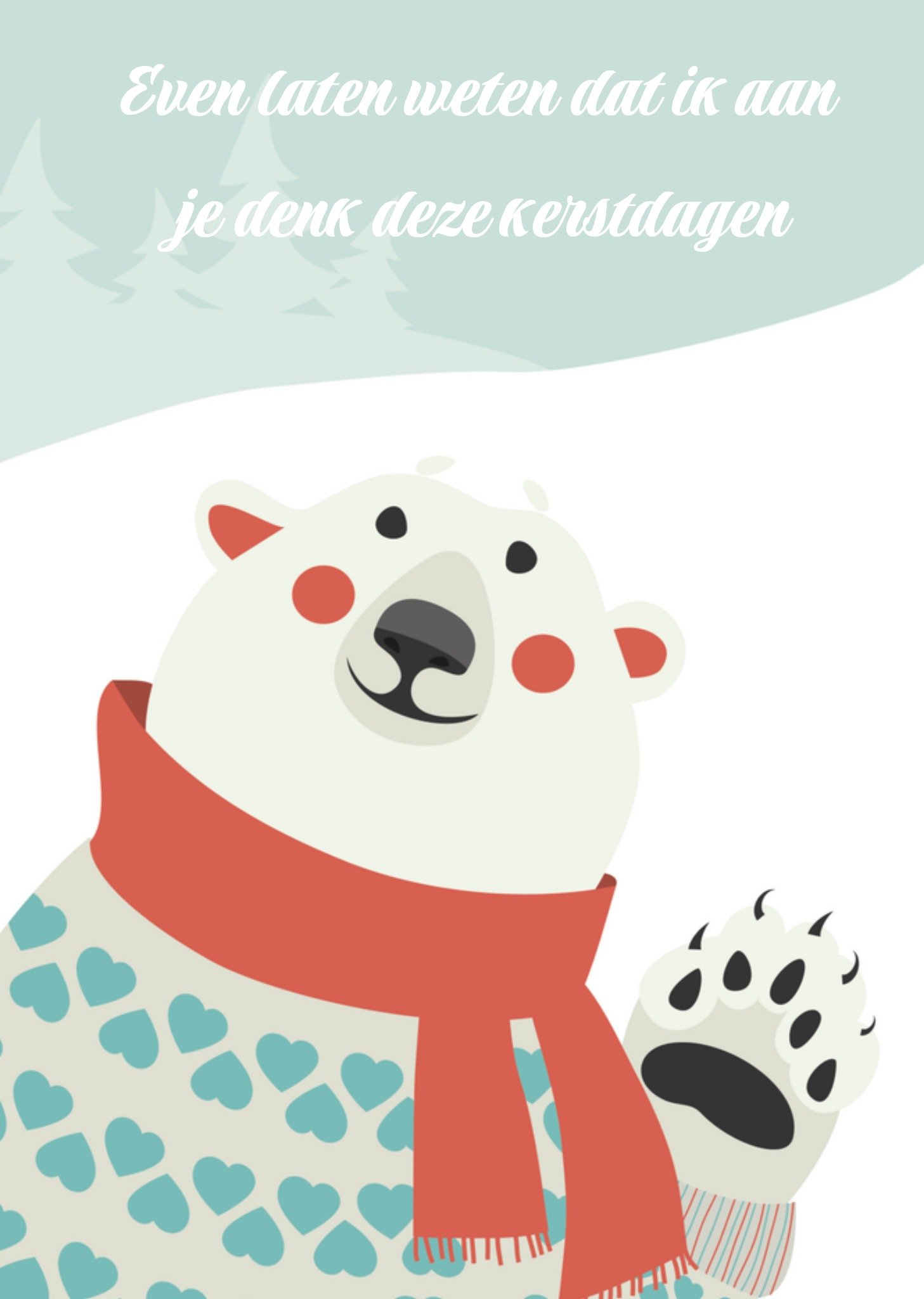 Kerstkaart Ijsbeer Paperclip