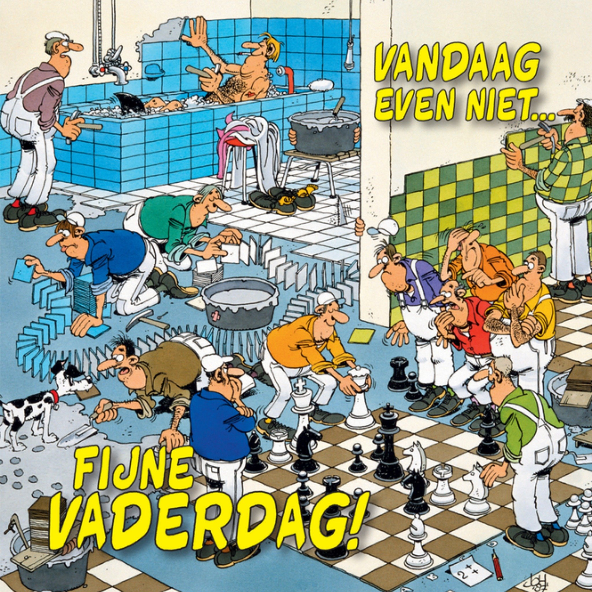 Jan van Haasteren | Vaderdagkaart | keuken | Square Card