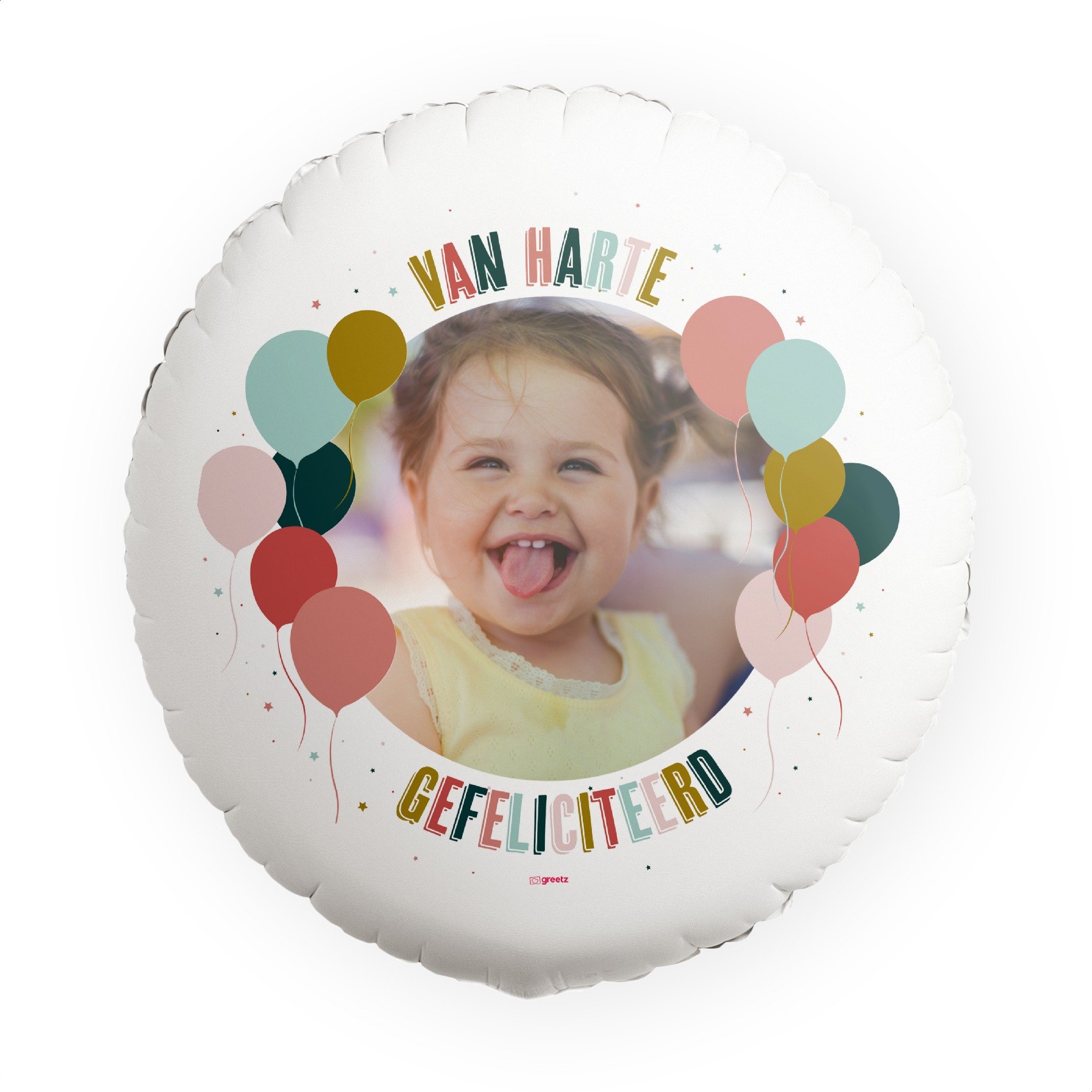 Greetz | Ballon | Van harte gefeliciteerd | met eigen foto