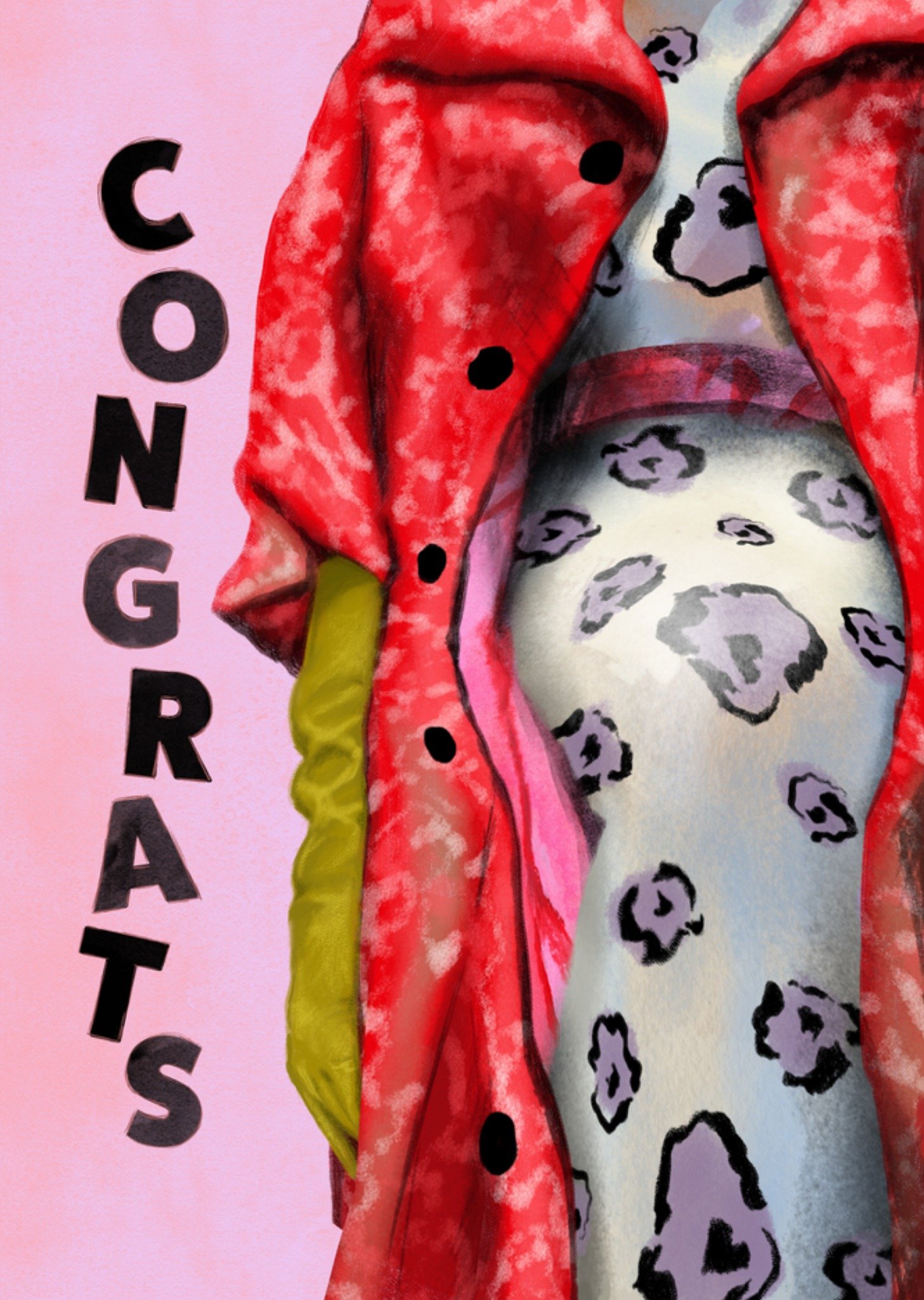 Felicitatiekaart Zwanger Kaart Drunk Girl Designs