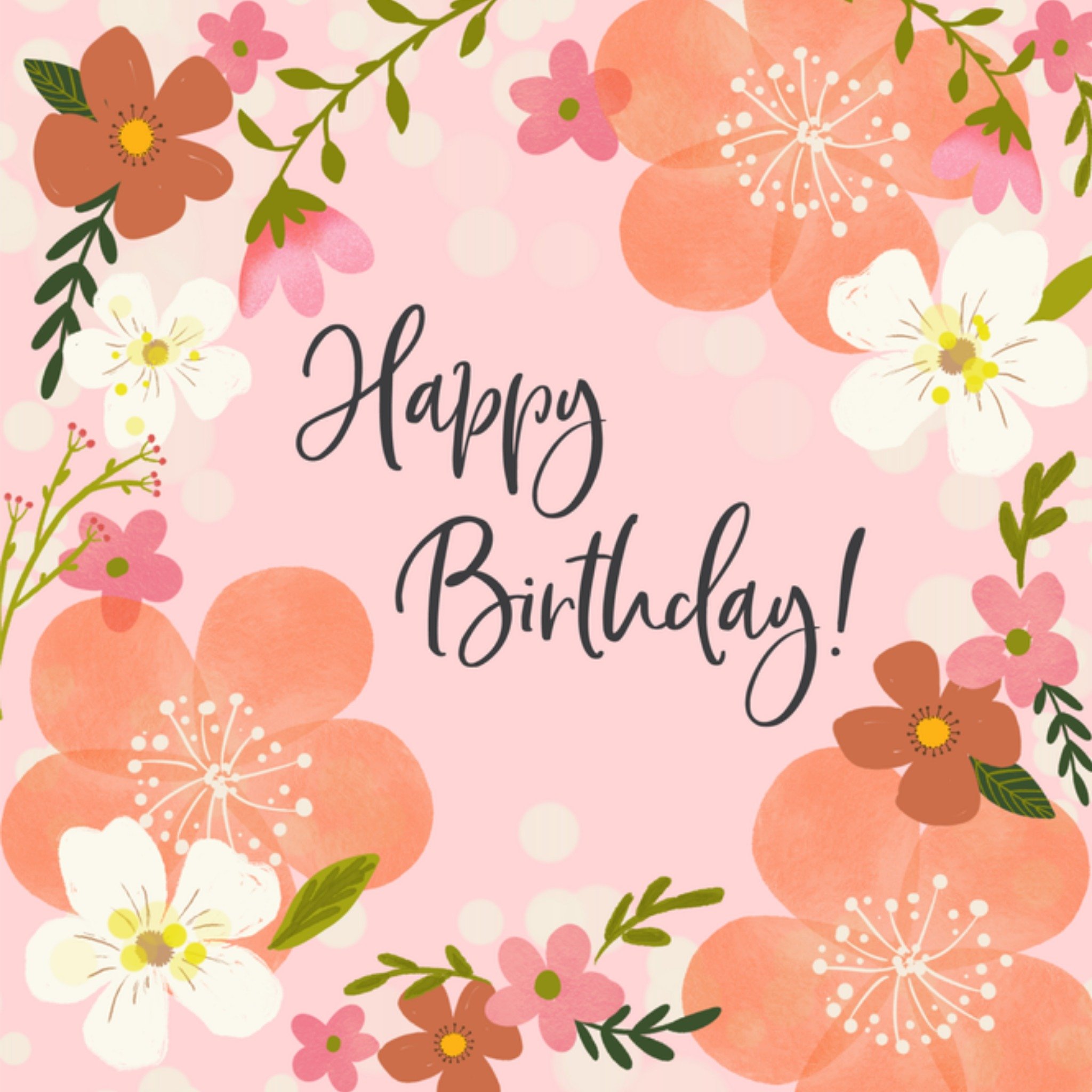 Verjaardagskaart Happy birthday Vierkante Kaart Tsjip