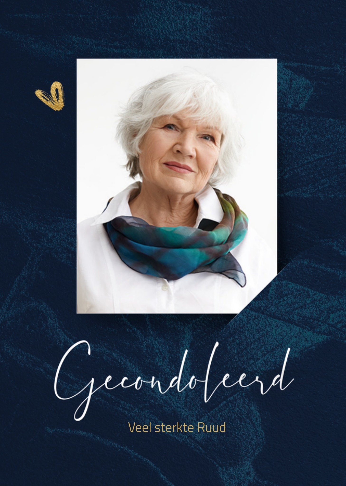 Condoleancekaart fotokaart met naam Kaart Luckz