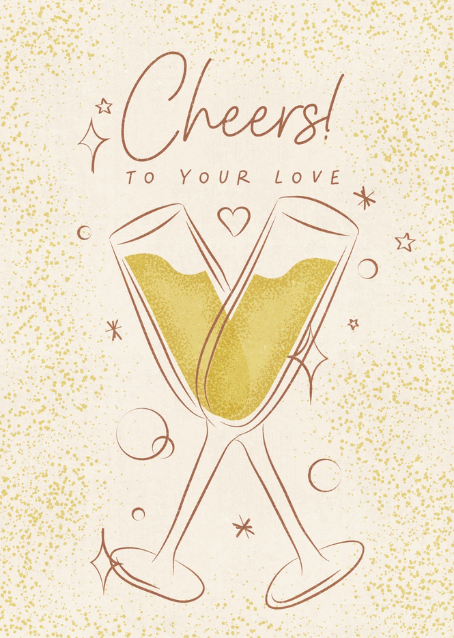 Huwelijkskaart champagne Kaart Melolelo