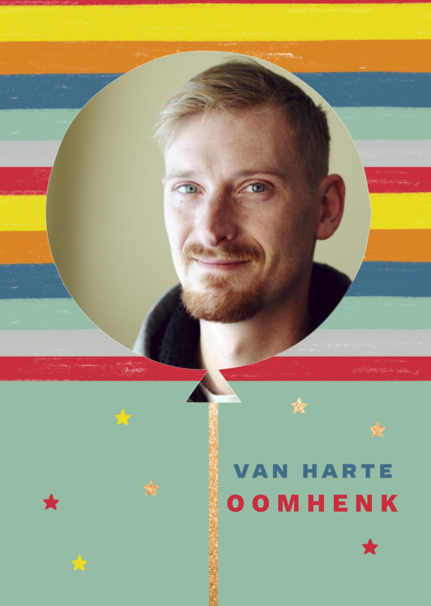 Verjaardag Foto Strepen Kaart UK Greetings