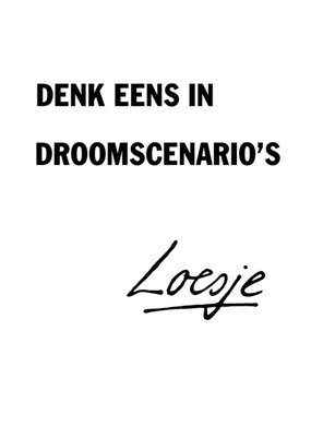 Loesje | Zomaar kaart | droomscenario