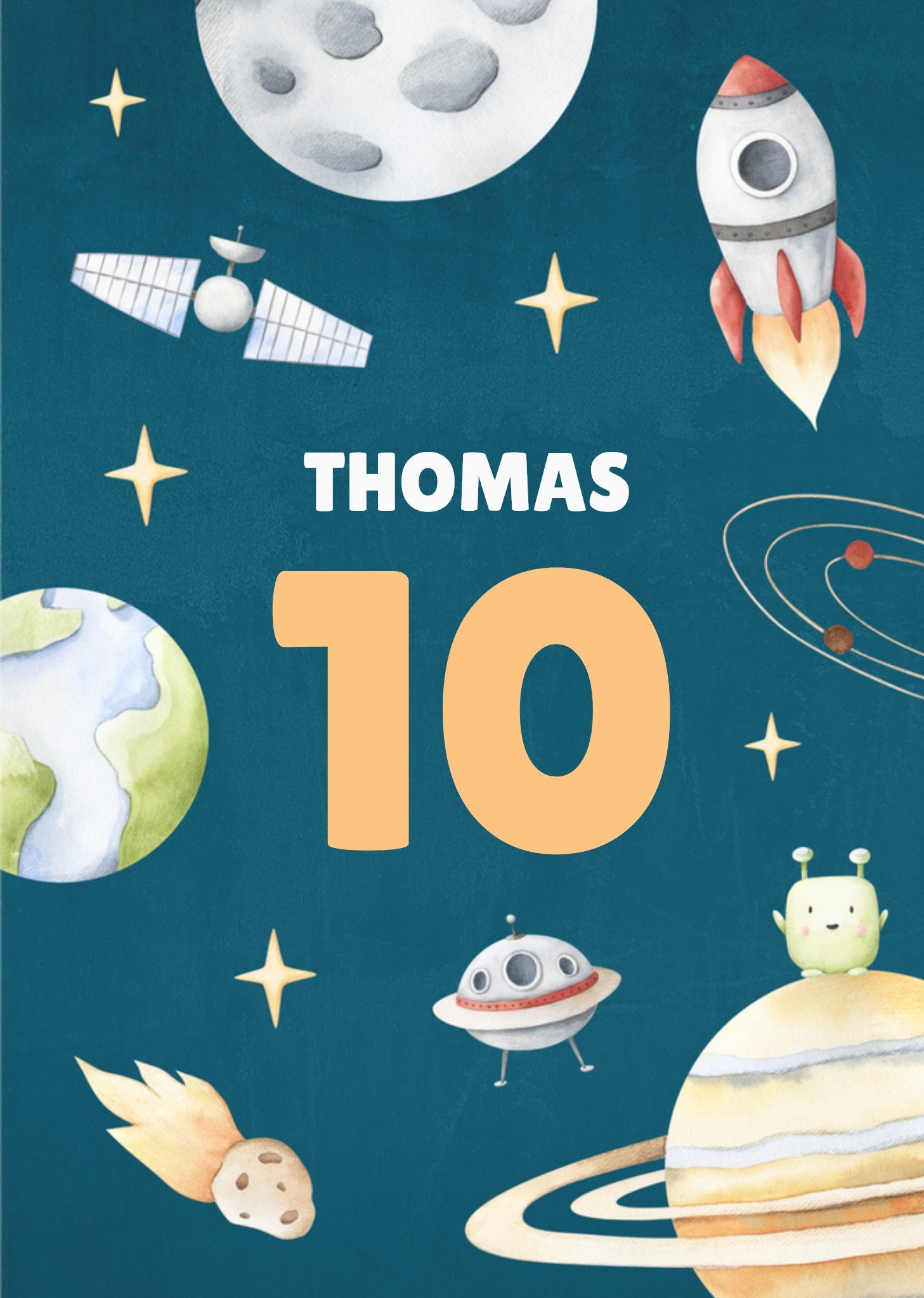 Verjaardagskaart Ruimte Kaart Papercute