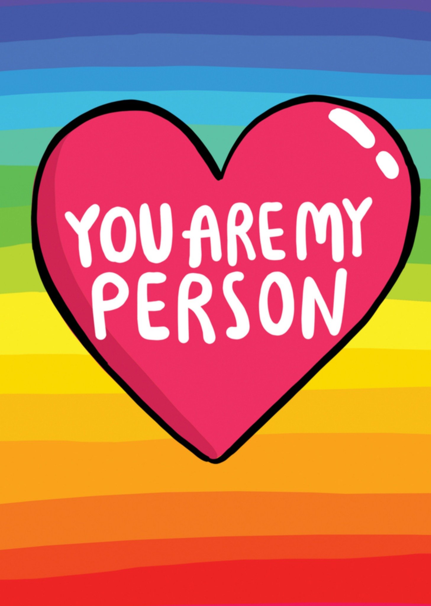 Katie Abey Valentijnskaart regenboog Kaart Katie Abey Design