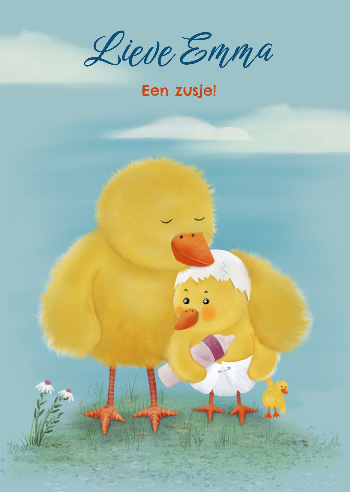 Patricia Hooning Geboortekaart Een zusje Kaart Fishuals