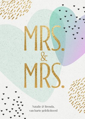 Mrs En Mrs Hartjes Typografisch Huwelijk Kaart