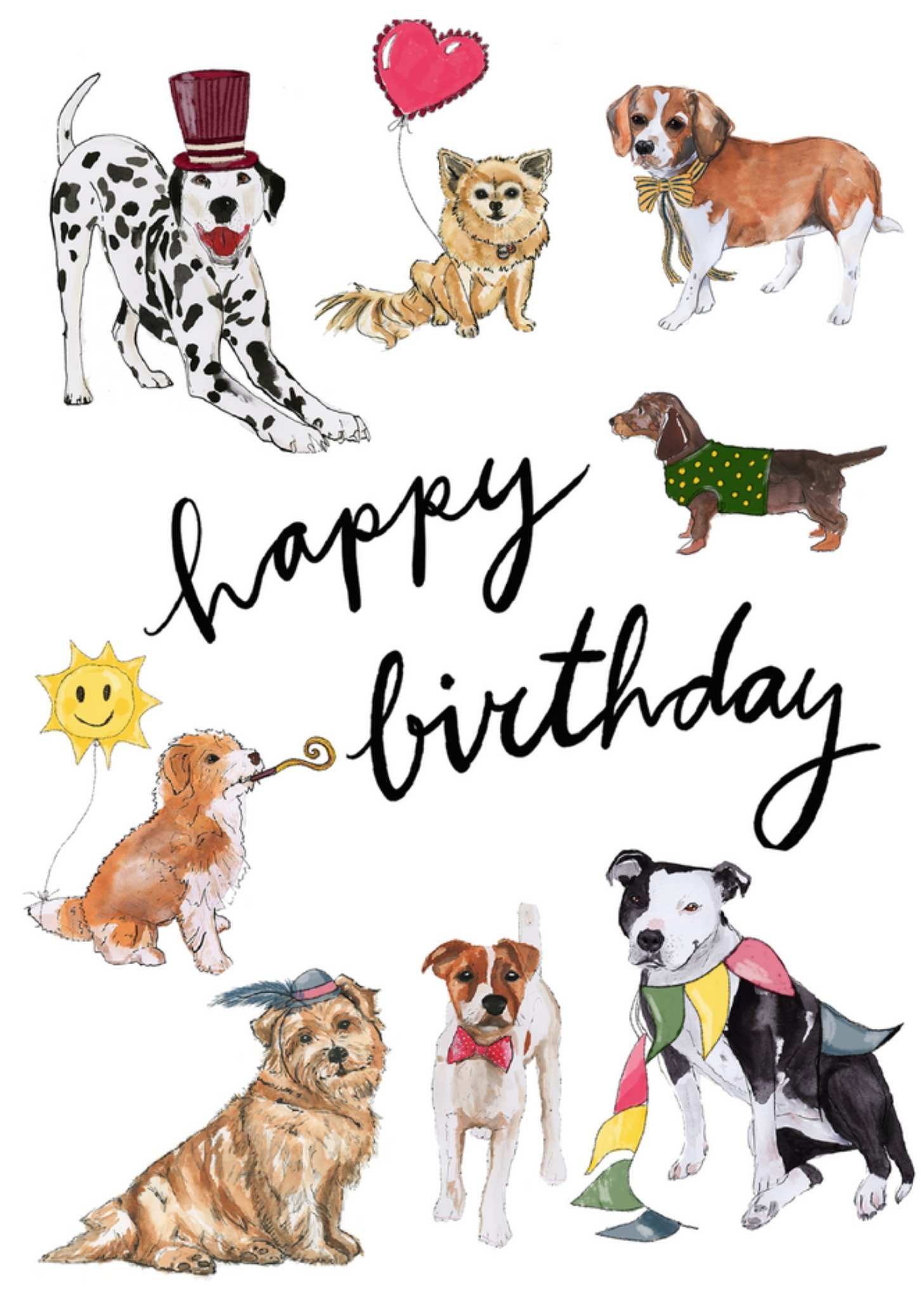 Marie Bodie - Verjaardagskaart - Hondjes