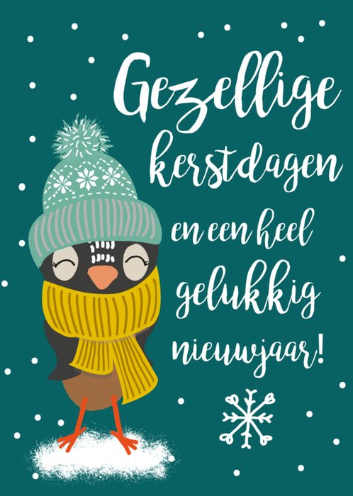 Tsjip | Kerstkaart | vogeltje | kerstdagen