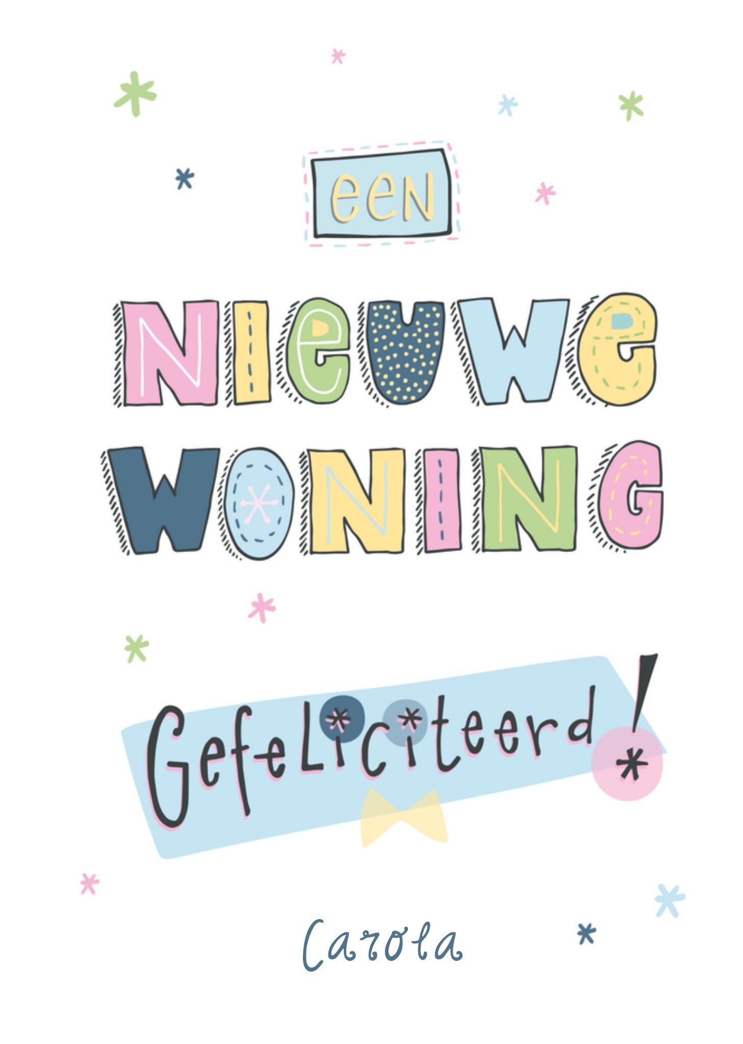 Verhuiskaart Gefeliciteerd Kaart Funny Side Up